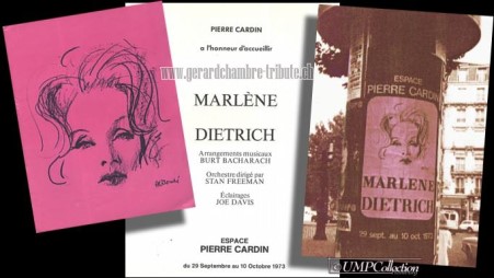 Marlene Dietrich - Espace Pierre Cardin en 1973