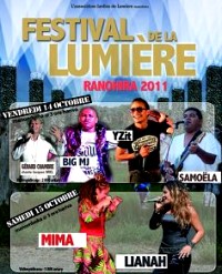 flyer of Festival de la Lumire at Ranohira 2011