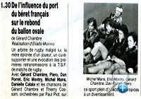Tv programme - De l'Influence du port du bret franais sur le rebond du ballon ovale