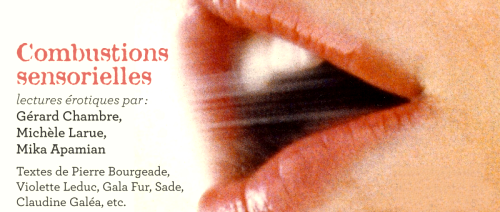 Combustions sensorielles lectures par Grard chambre