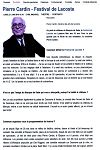 Article avec Monsieur Pierre Cardin - part 1