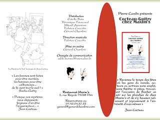 texte - flyer chez Maxim's
